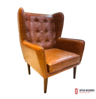 Brown Wing Chair Optus Interiors